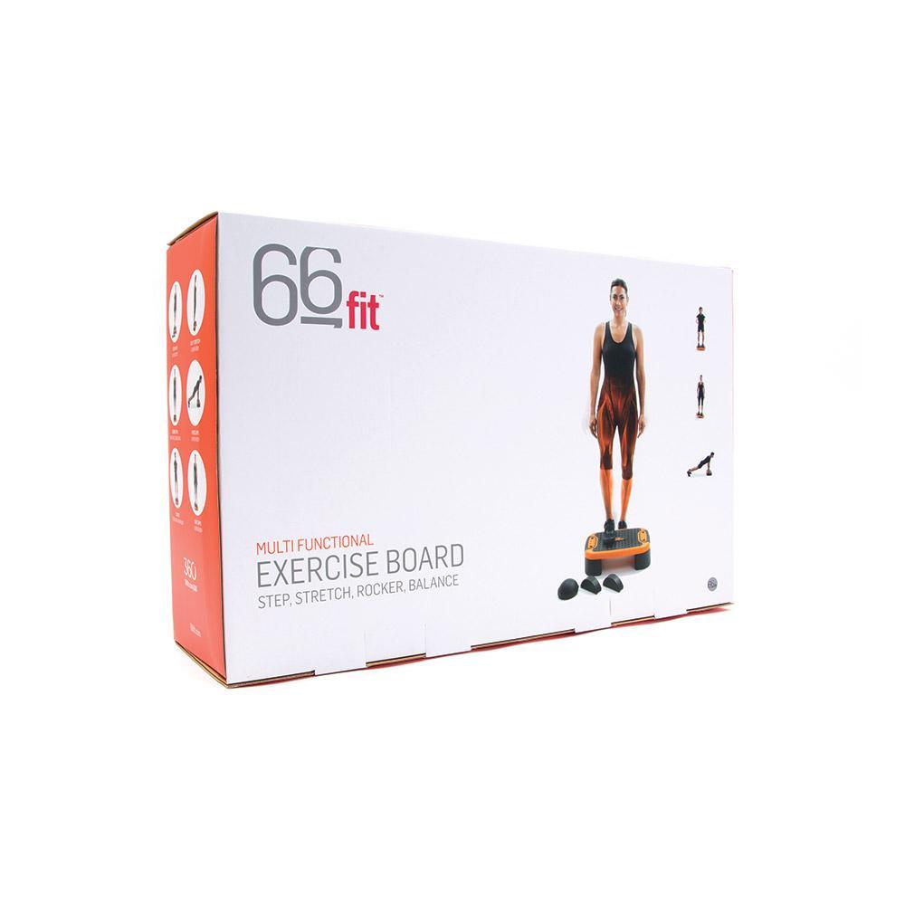 66Fit Multi-Functional Exercise Board - Core Workout, Balance Training & Home Gym Equipment for Full-Body Fitness | Perfect for Yoga, Pilates, and Strength Training at Home