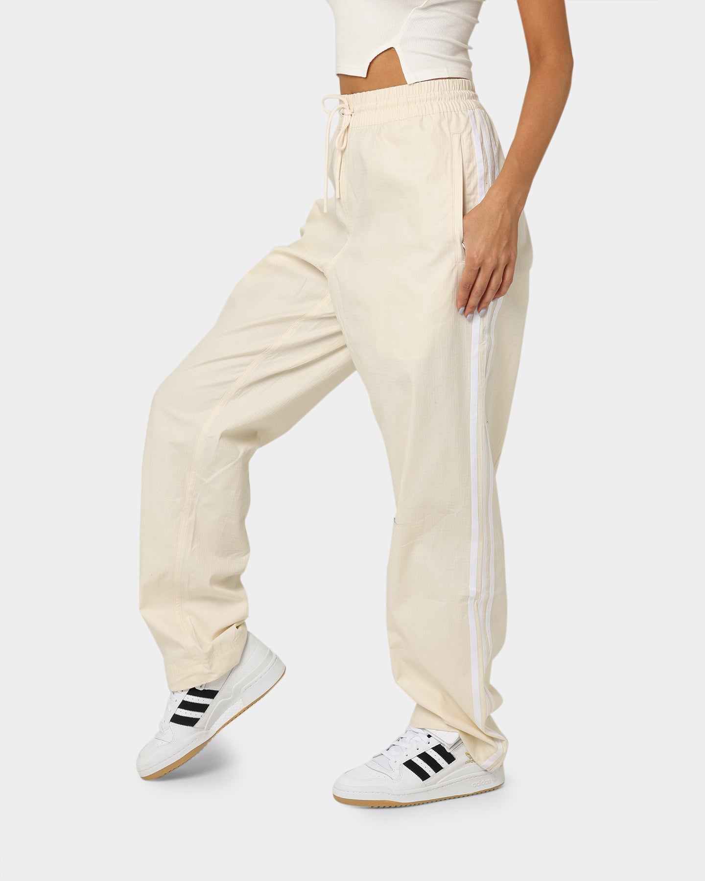 Adidas Originals Relaxed Work Pants for Men - Wonder White | Comfortable Casual Office Wear & Street Style Fashion
