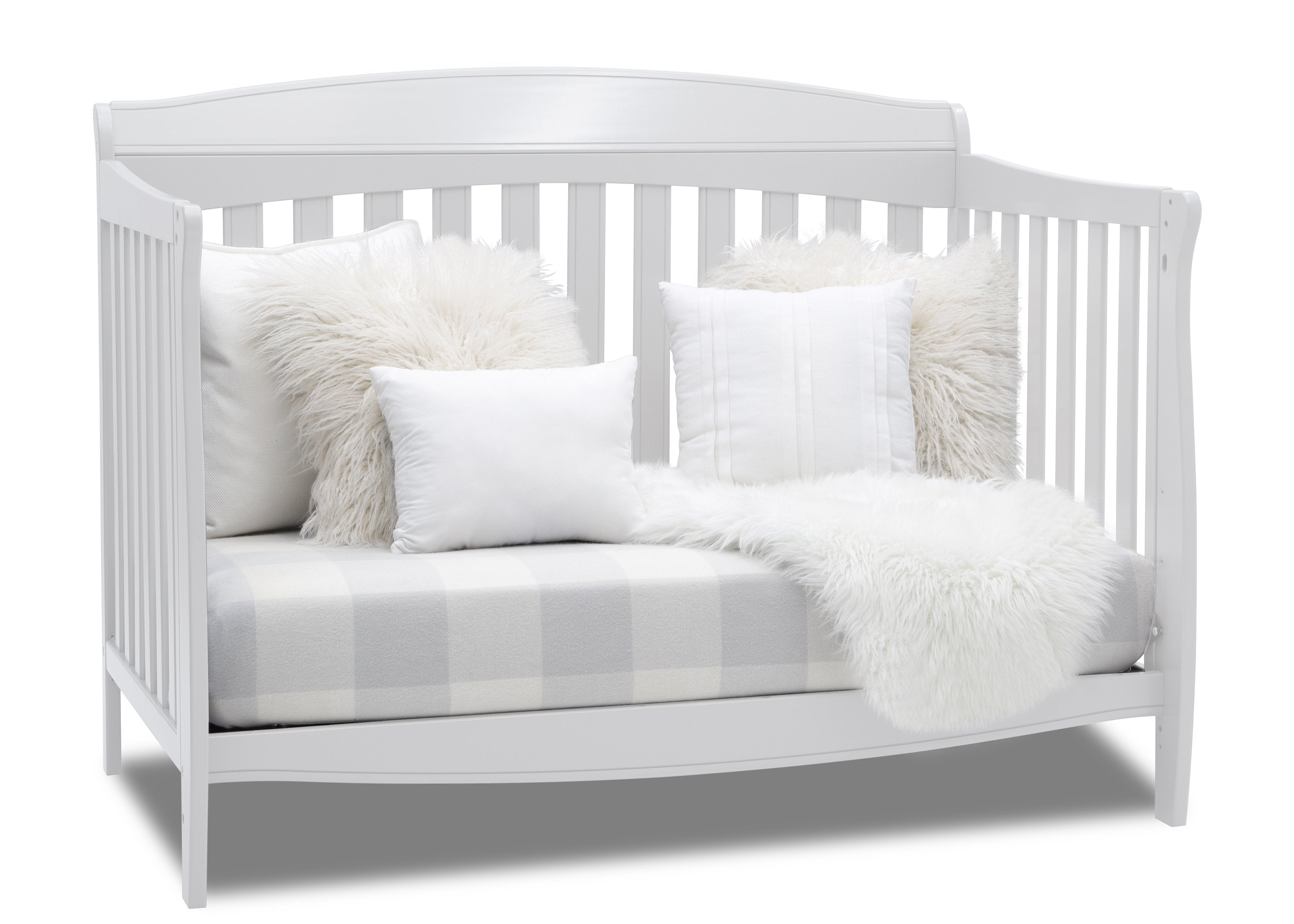 Colton 6-in-1 Convertible Baby Crib - Toddler Bed, Daybed & Full-Size Bed - Safe Nursery Furniture for Newborn to Teen - Perfect for Modern Nurseries & Kids' Bedrooms
