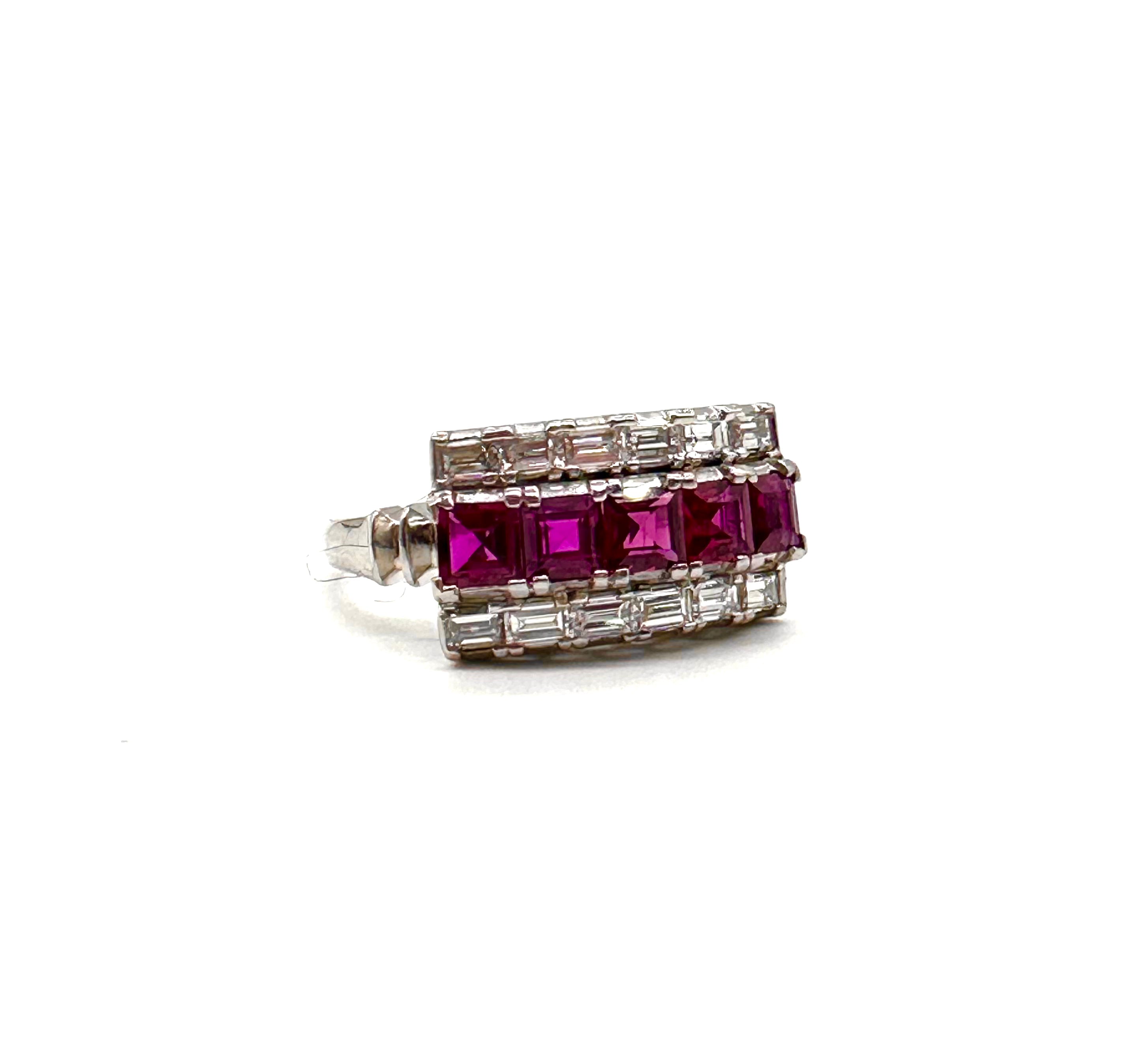 Exquisite Ruby and Diamond Ring for Women - 14K Gold Engagement, Wedding, Anniversary Gift - Perfect for Valentine's Day, Proposal & Special Occasions