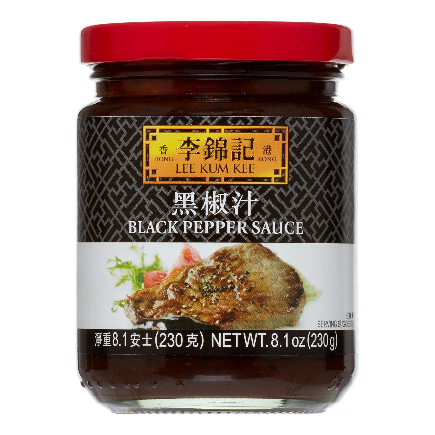 Lee Kum Kee Black Pepper Sauce - 8.1 Oz (Pack of 6) | Premium Chinese Stir Fry Sauce for Beef, Chicken & Vegetables | Perfect for Cooking, Marinades & Asian Dishes