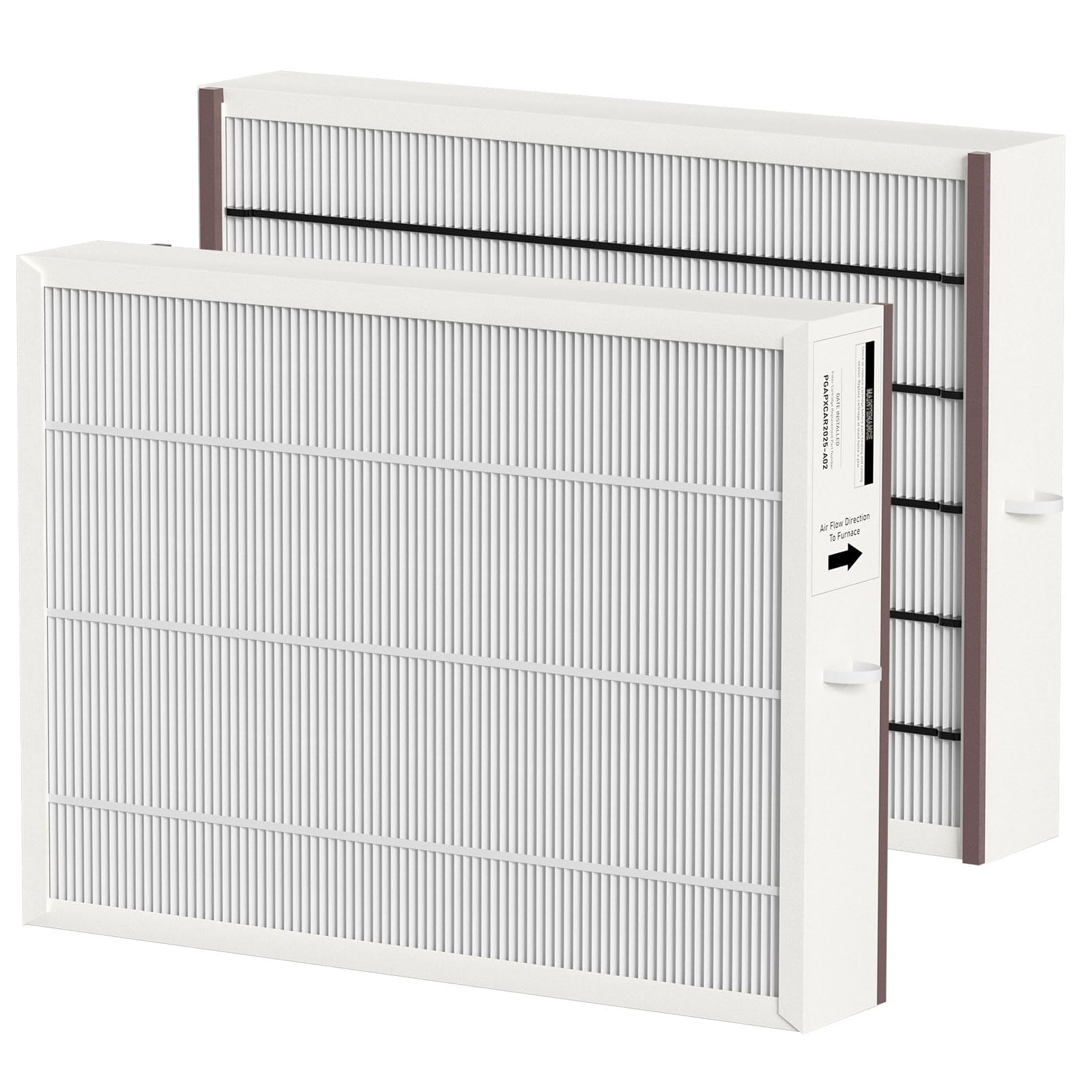 MERV-16 20x25x3 Furnace Air Filter Replacement (2 Pack) - Compatible with Bryant/Carrier PGAPXCAR2025, PGAPAXX2025, PGAPXCAR2025-A02, PGAPXCAR2025-A01, AGAPXCAR2025 - Improves Indoor Air Quality for Homes & Offices