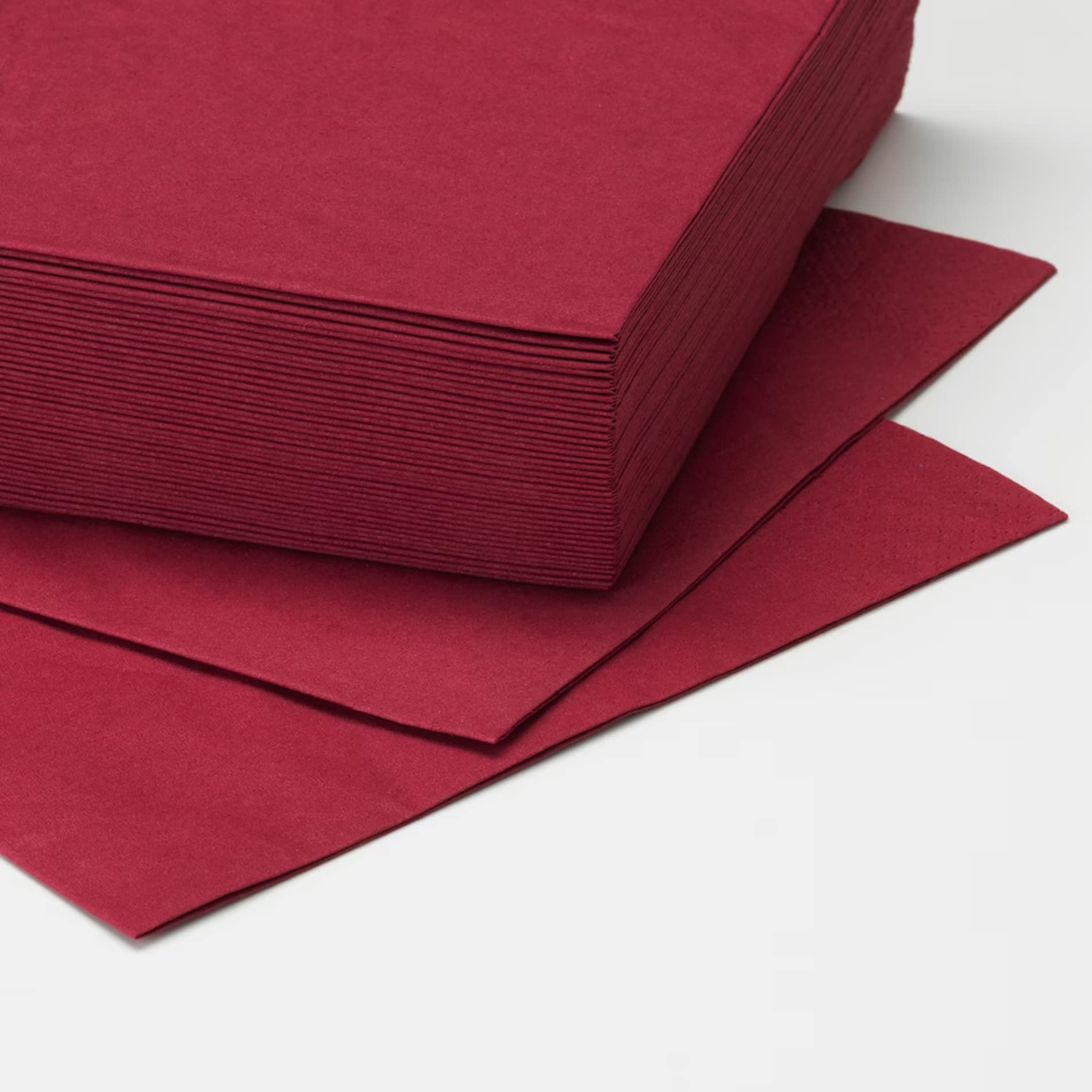 Primrose 3-Ply Decorative Tissue Paper Napkins - Dark Red Dinner Size for Home & Party Dining | Elegant Table Setting, Wedding, Restaurant, and Everyday Use