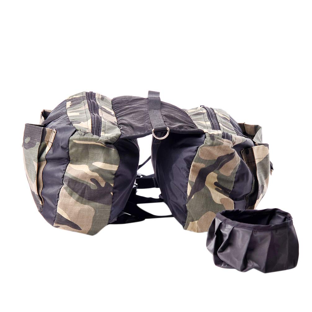 Balacoo Lightweight Travel Backpack for Medium & Large Dogs - Adjustable Dog Saddle Bag, Hiking & Camping Backpack Harness with Vest (Size M) - Perfect for Outdoor Adventures, Dog Walking & Travel