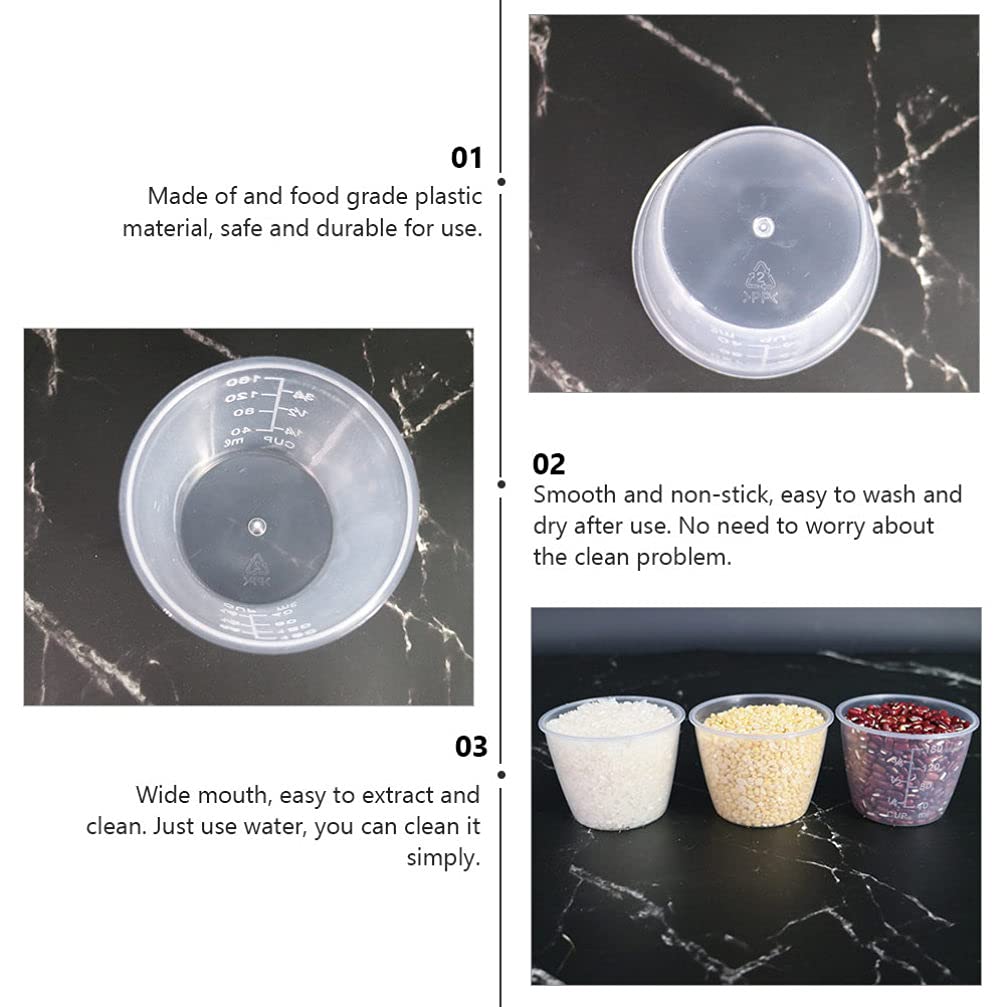 **30-Piece Translucent Measuring Cup Set for Baking, Cooking & Rice Cooker - Graduated Beakers, Specimen Cups & Measuring Pitcher - Essential Kitchen Tools for Precise Measuring**    *(Perfect for Baking, Meal Prep, Lab Use & Home Cooking Accessories)*
