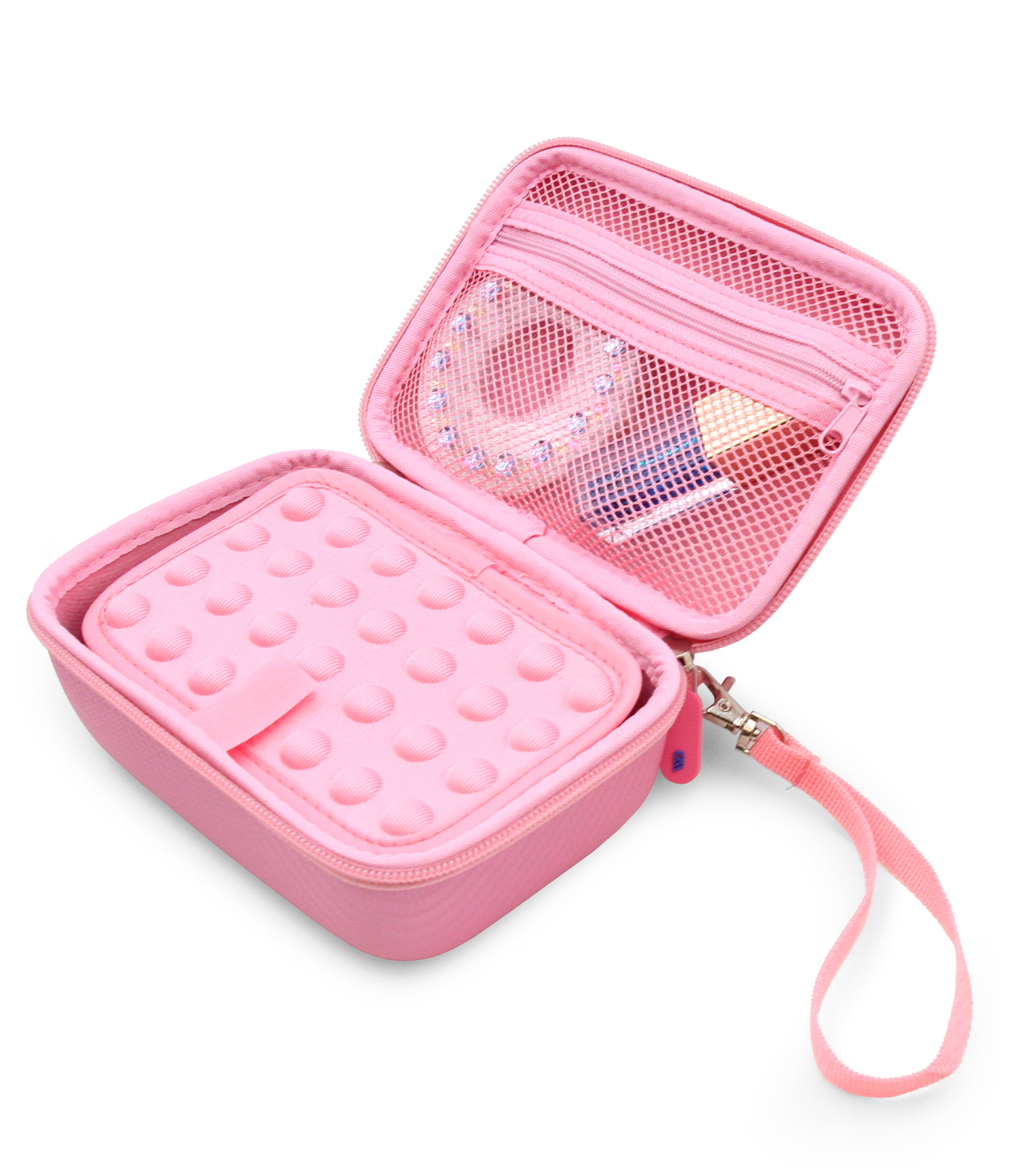 CASEMATIX Travel Case with Wrist Strap for Blinger Deluxe Set - Storage Organizer for Hair Jewels, Nail Gems & Children's Accessories - Perfect for Travel, Parties & DIY Beauty Projects