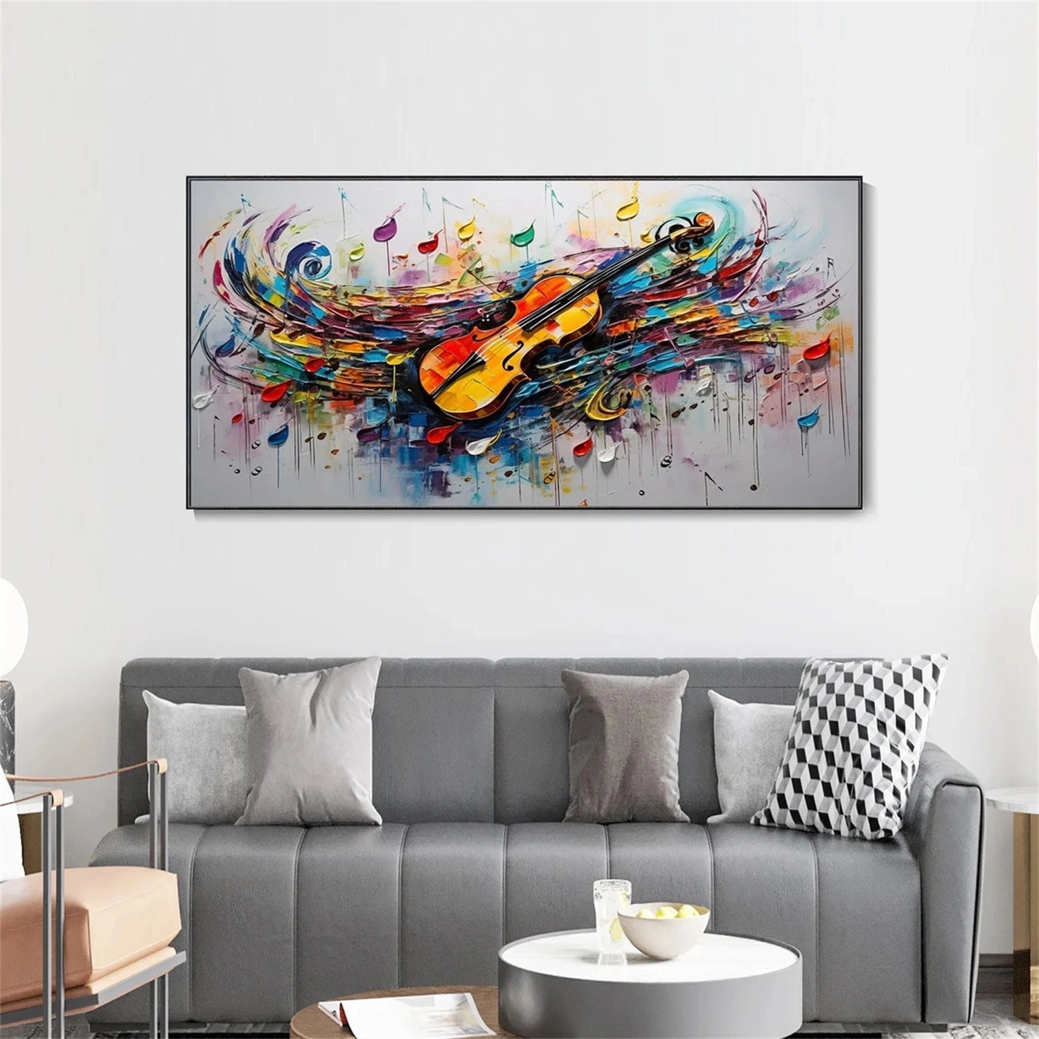 Abstract Painting #AB 309 - Modern Wall Art for Living Room, Bedroom & Office Decor - Handmade Canvas Artwork for Home & Commercial Spaces