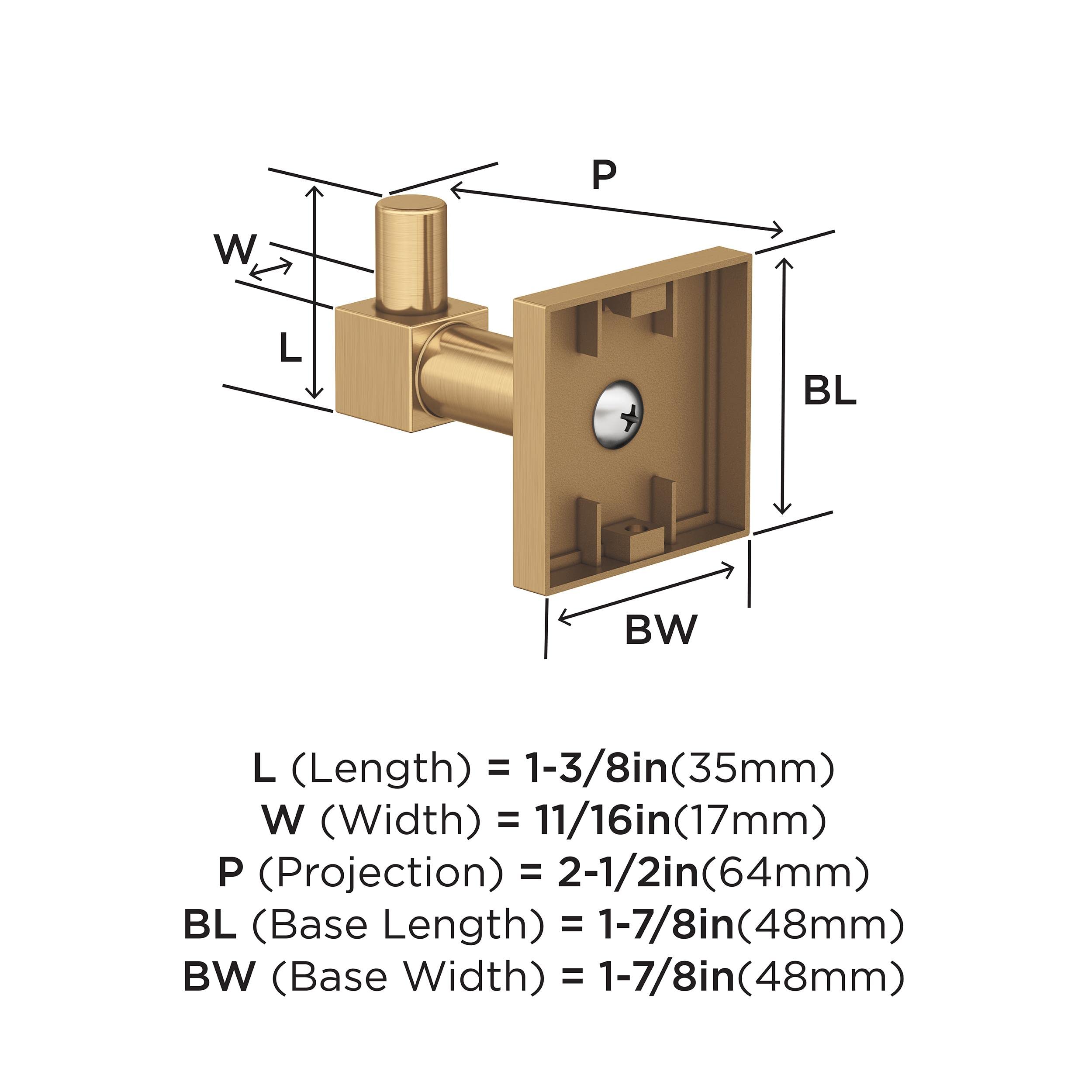 Amerock BH36070CZ Champagne Bronze Single Robe Hook - 1-7/8 Inch (48mm) Bathroom Towel Holder - Elegant Bath Accessory for Hanging Robes, Towels & Clothes - Perfect for Bathroom, Spa & Bedroom Organization