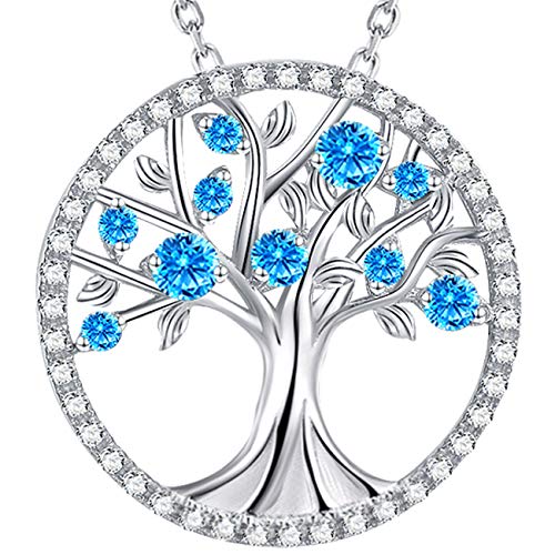 A3 March Birthstone Aquamarine Necklace