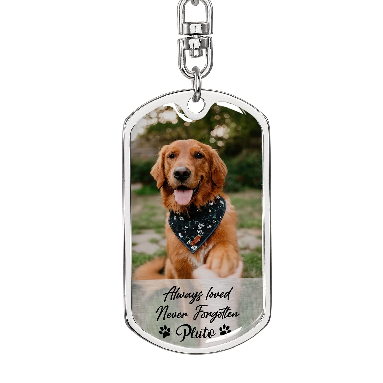 Custom Photo Keychain for Pet Lovers - Personalized Pet Memorial Gift with Picture - Perfect for Christmas, Birthday & Special Occasions - Great for Keyrings, Backpacks & Gift Giving