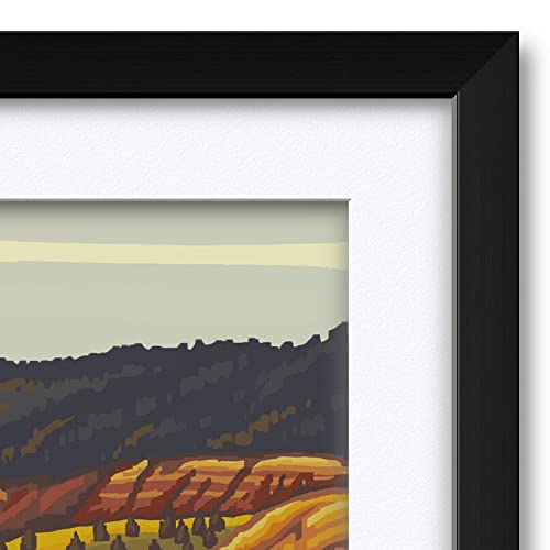 Michigan Wooden Boat Lake Framed Art Print 24x30 Inches - Paul A. Lanquist Travel Artwork - Professional Matted Wall Decor for Living Room, Office & Lake House