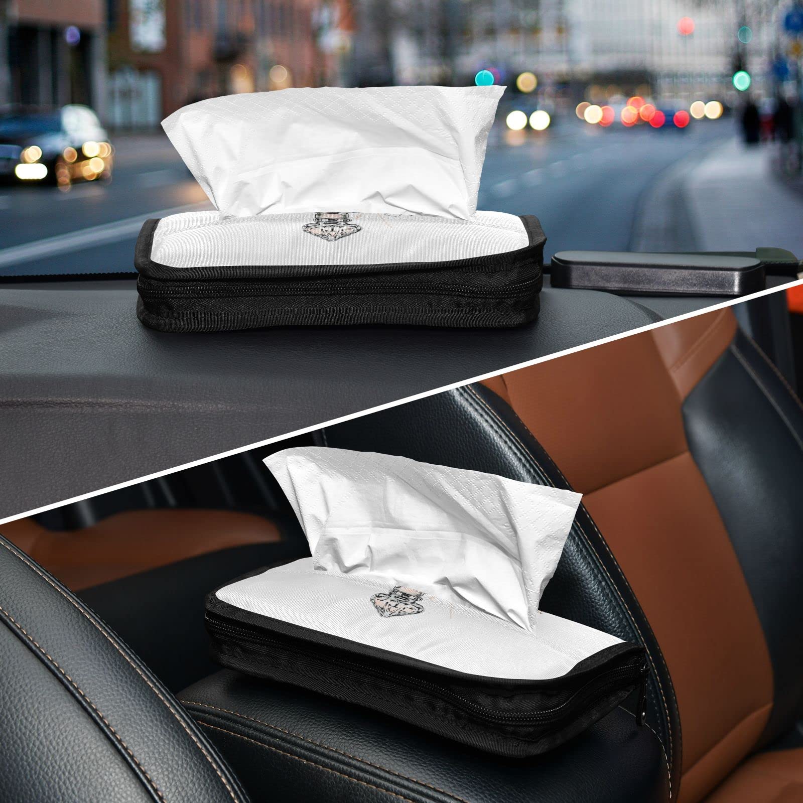 Light Pink Perfume Bottle & Floral Car Tissue Holder - Adjustable Sun Visor Napkin Box with Zipper for Backseat, Perfect for Trucks & Cars | Keep Your Vehicle Clean & Organized