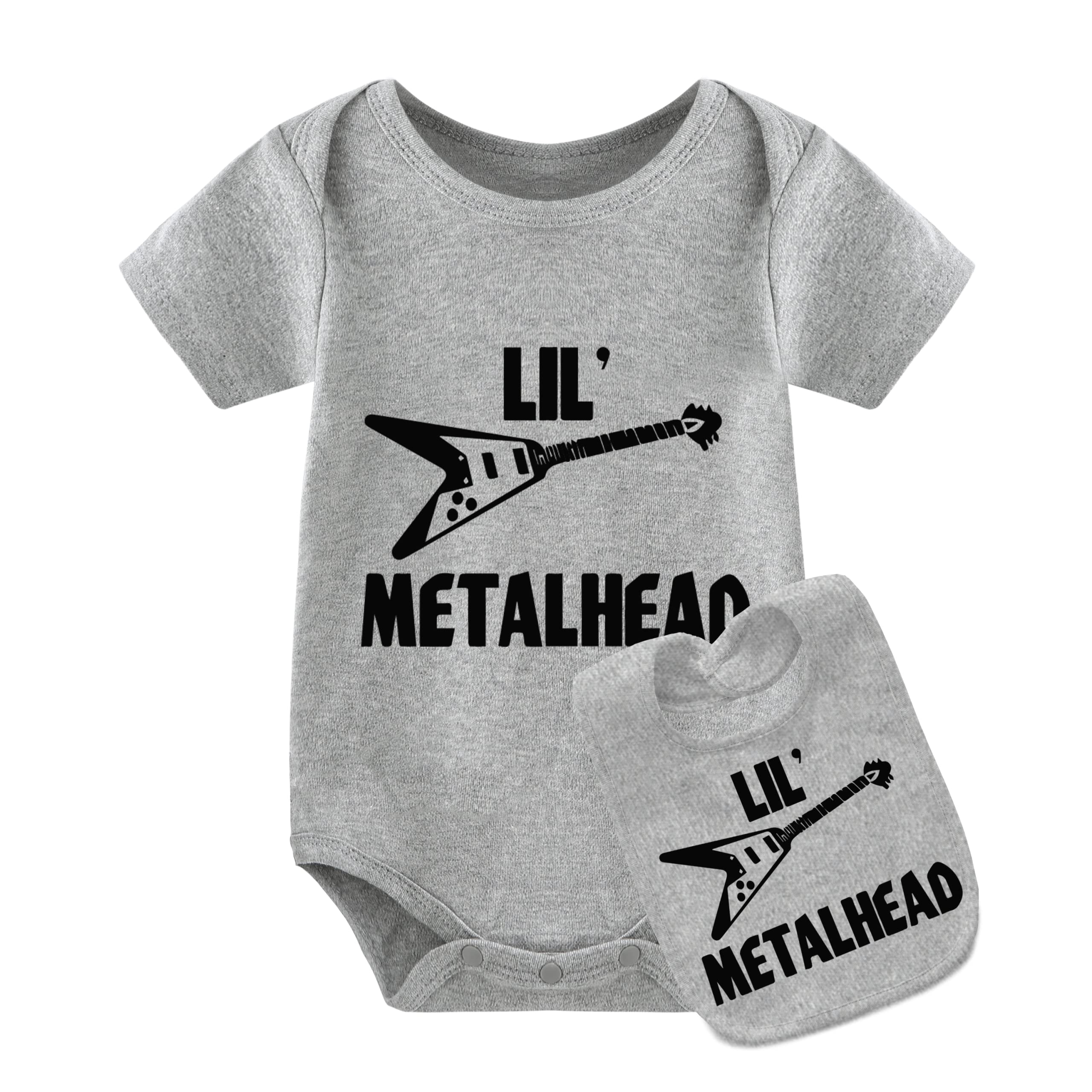 YSCULBUTOL Baby Twins Bodysuit - Born to Rock Outfit for Newborn Twins