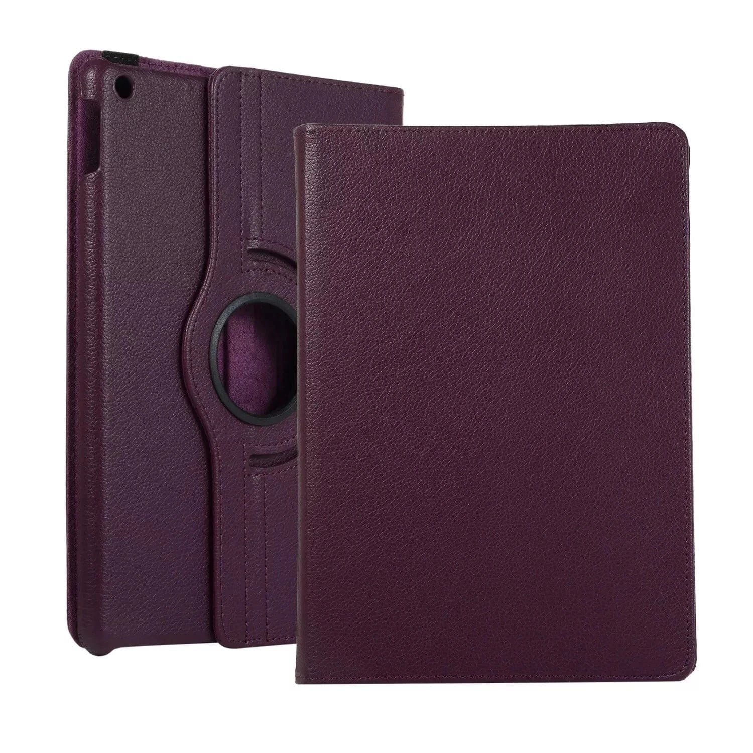 360° Rotating Genuine Leather Smart Case Cover for iPad Air 5th Generation (10.9 Inch) - Purple | Protective Stand Case with Auto Sleep/Wake | Perfect for Work, Travel & Home Use