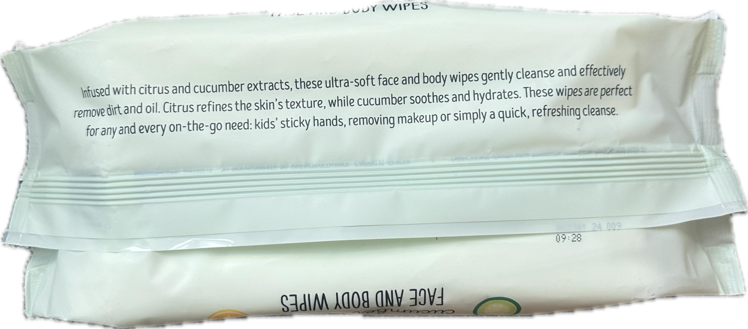 Refreshing Cucumber & Citrus Face and Body Wipes - 128 Count (2 Packs of 64) for On-the-Go Cleansing, Gym, Travel & Post-Workout Freshness