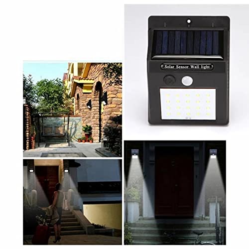 20-100 LED Solar Outdoor Lights with PIR Motion Sensor - Waterproof Solar Powered Wall Lamp for Garden, Street, Pathway - 4Pcs 100Leds - Perfect for Patio, Yard, Driveway & Landscape Lighting