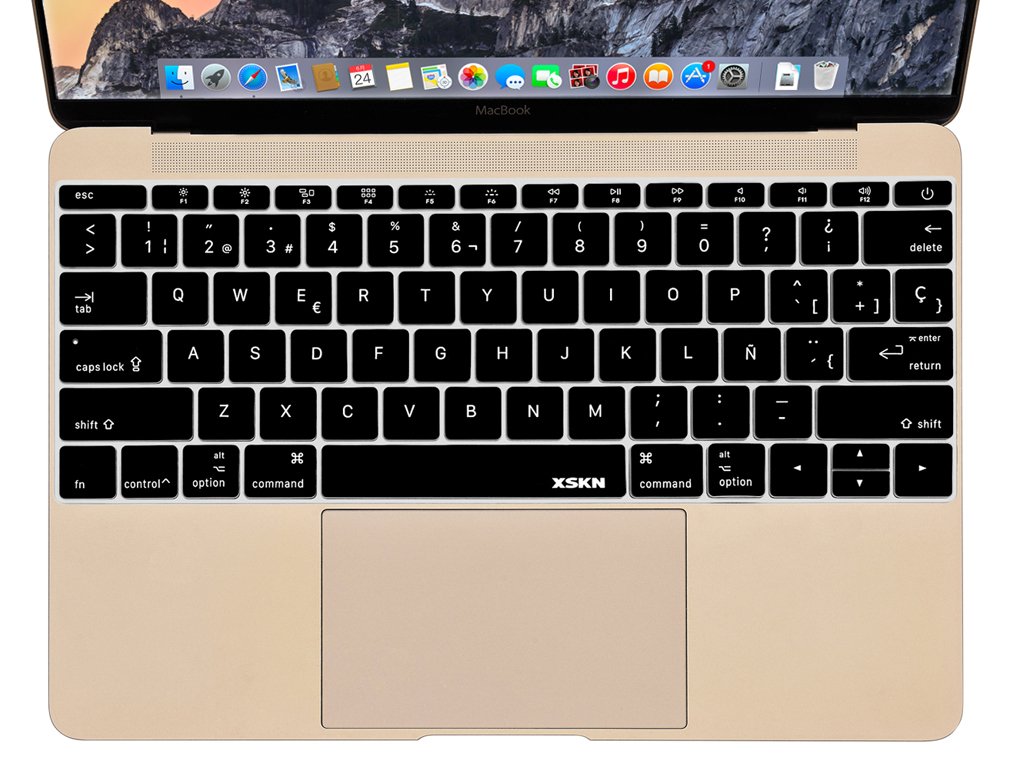 Spanish Letters Silicone Keyboard Cover for MacBook 12