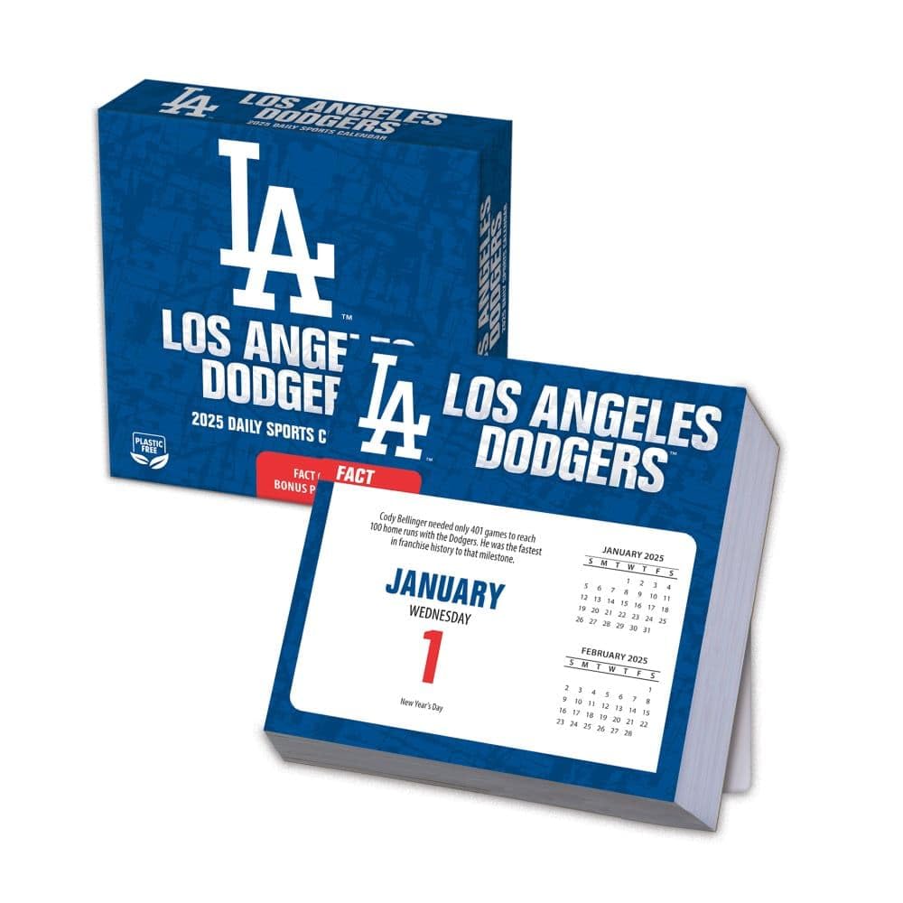 2025 MLB Los Angeles Dodgers Desk Calendar - Premium Office & Home Decor, Perfect for Baseball Fans & Gift Ideas