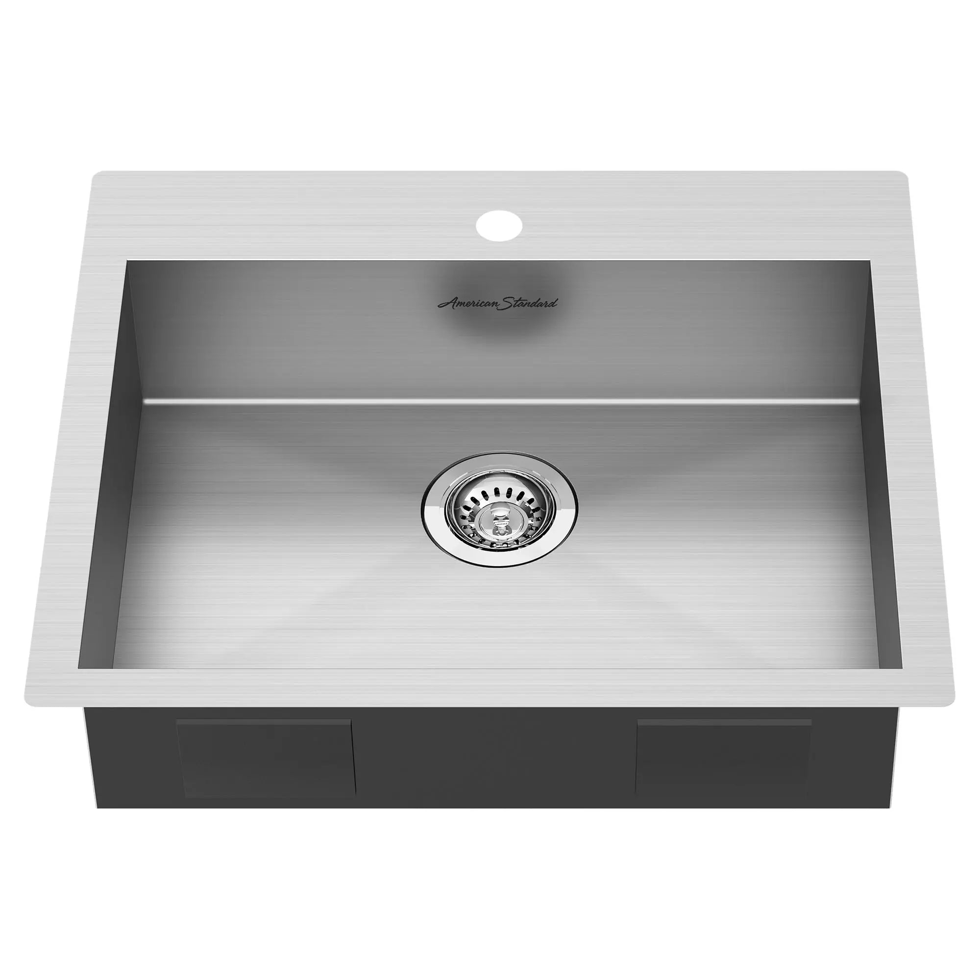 Edgewater® 25 x 22 Inch Stainless Steel 1 Hole Dual Mount Single Bowl ADA Compliant Kitchen Sink - Perfect for Modern Homes & Small Spaces