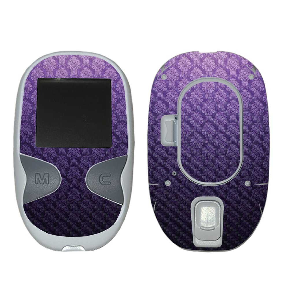 Premium Carbon Fiber Skin for Care Touch Glucose Meter - Antique Purple | Protective & Durable Textured Cover | Easy Application | USA Made | Perfect for Diabetes Management & Travel Protection
