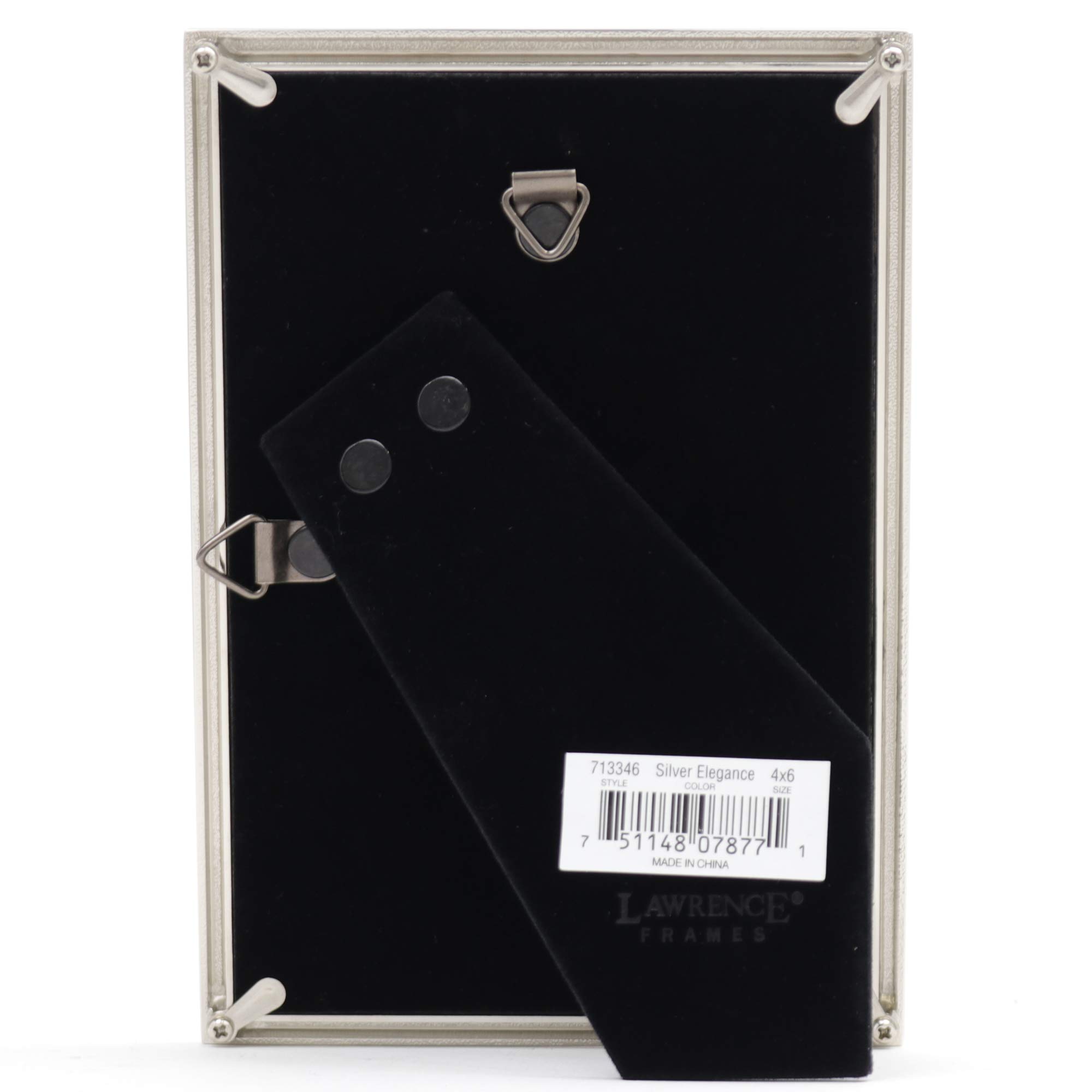 Lawrence Frames 4x6 Silver Picture Frame for Home Decor - Perfect for Displaying Family Photos, Wedding Pictures, and Artwork on Walls, Desks, or Shelves
