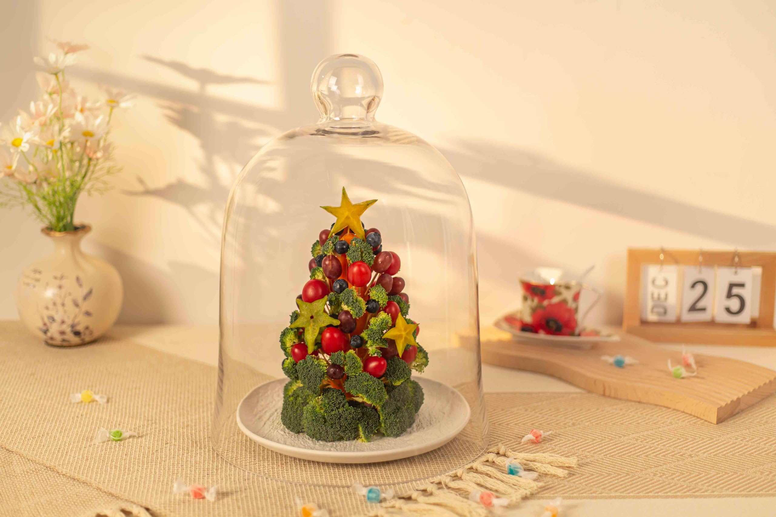 Enchanted Rose Glass Bell Dome Cloche (16