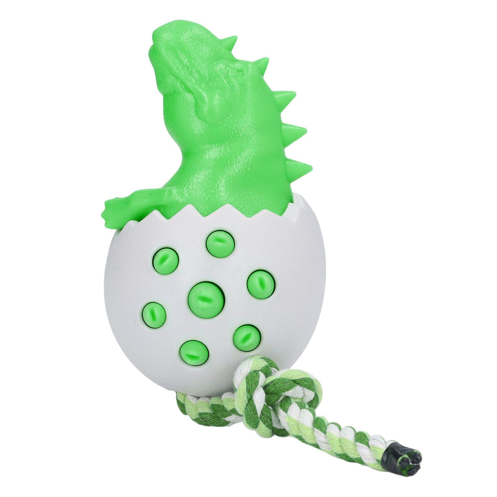 Durable WESE Dinosaur Egg Dog Chew Toys - High Toughness, Multifunctional Pet Chew Toy for Aggressive Chewers (Green) - Perfect for Teething Puppies & Boredom Relief