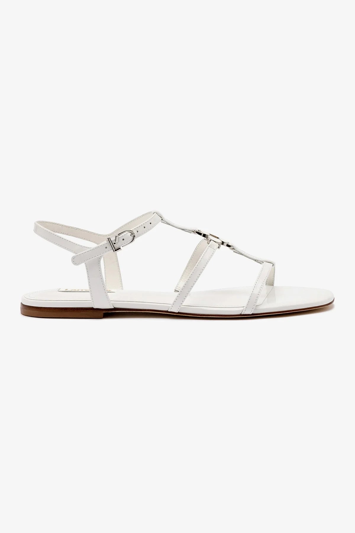 Hana Flat Shoes in White Patent Leather - Comfortable & Stylish Women's Ballet Flats for Work, Office, and Casual Wear
