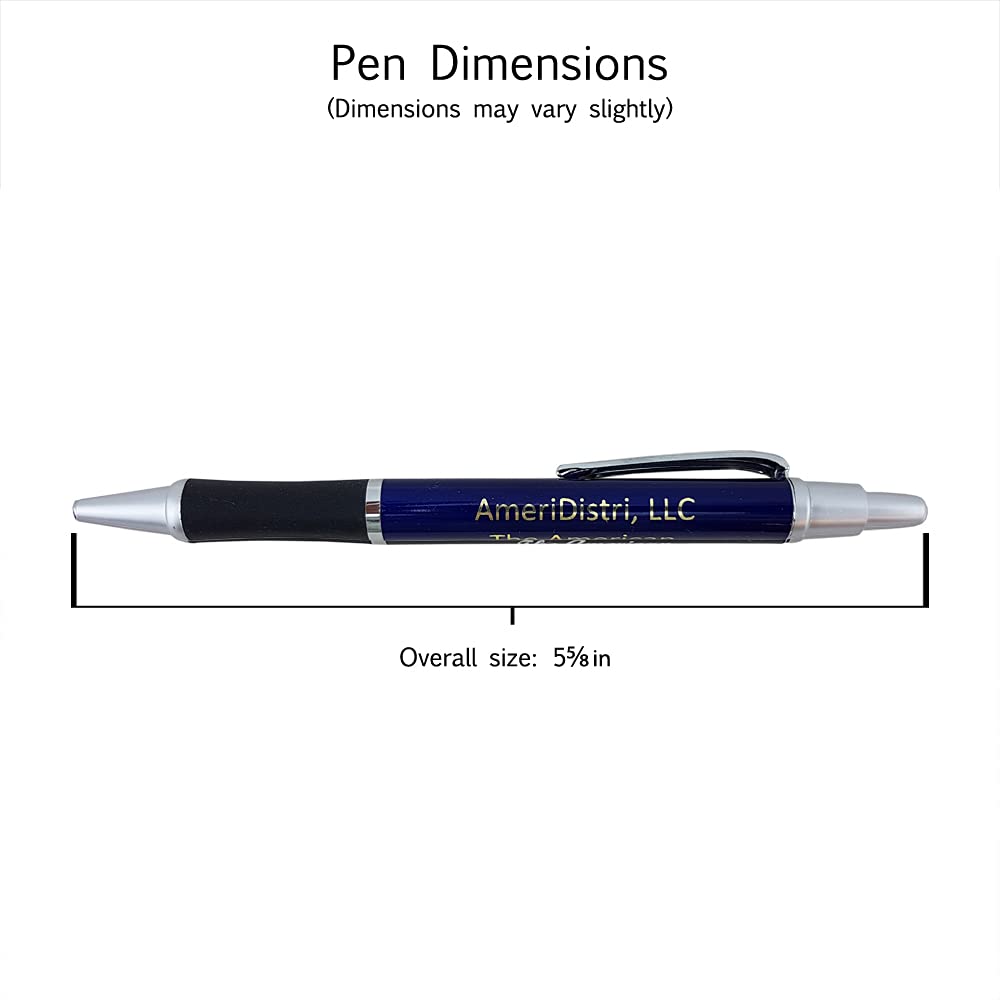Premium Bullet Ballpoint Pens with Free Personalization - Elegant Silver Tip & Click Accents on Solid Blue Body & Black Grip - 80-Pack for Office, School, Gifts & Business Promotions