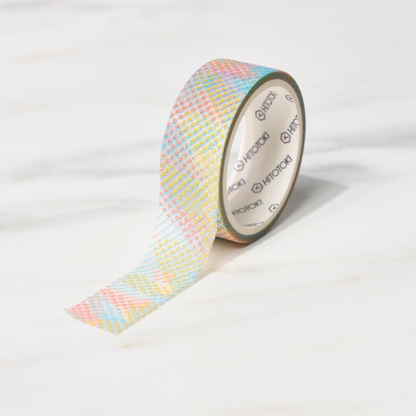 SODA 5th Edition Glitter Masking Tape - 6 Rolls Set, 15mm x 5m, Washable & Repositionable for Scrapbooking, DIY Crafts, Gift Wrapping - KING JIM Premium Quality Decorative Tape
