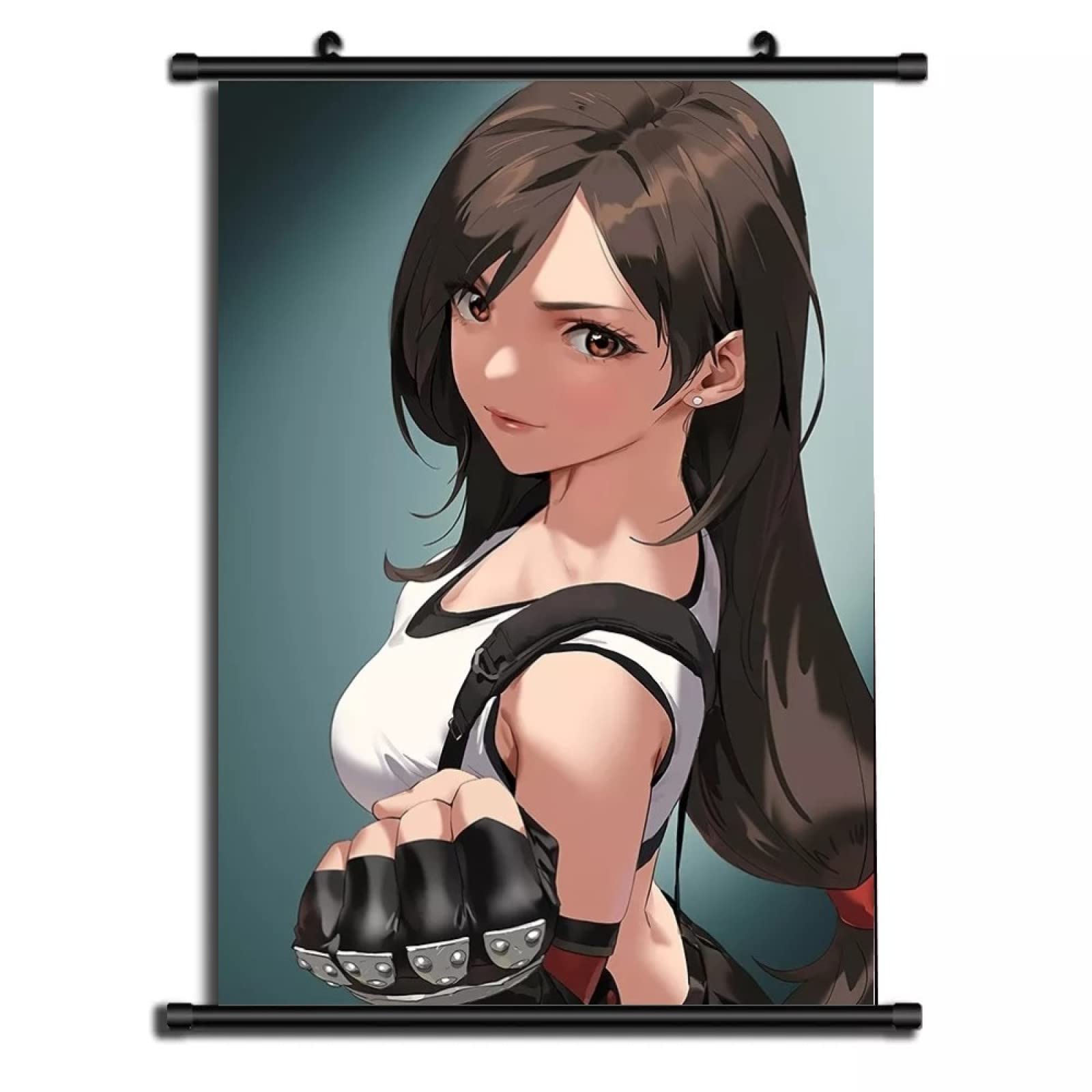 Tifa Lockhart Anime Wall Scroll Poster - High Quality Canvas Painting for Home Decor | Perfect Gift for Final Fantasy & Anime Fans - Living Room, Bedroom, Game Room Decor