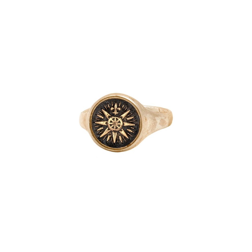 14k Gold Signet Ring for Men & Women - Personalized Initial Engraved - Elegant & Timeless Jewelry for Everyday Wear, Gifts & Special Occasions