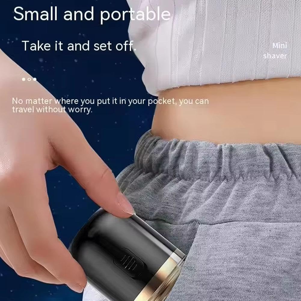 Portable Electric Shaver for Men - 2 in 1 Mini Capsule Razor with Nose Hair Trimmer, USB Rechargeable Travel Shaver for Face & Body Grooming - Perfect for Travel, Gym & Daily Use (Black)