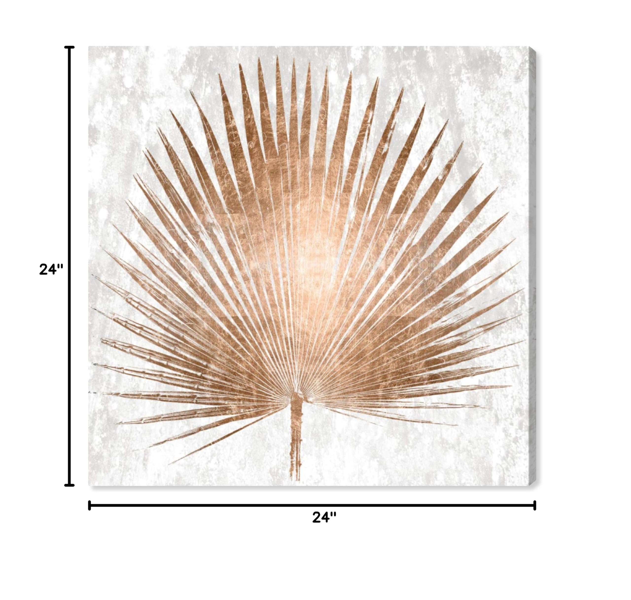 Palm Leaf Botanical Wall Art Canvas Print - 24