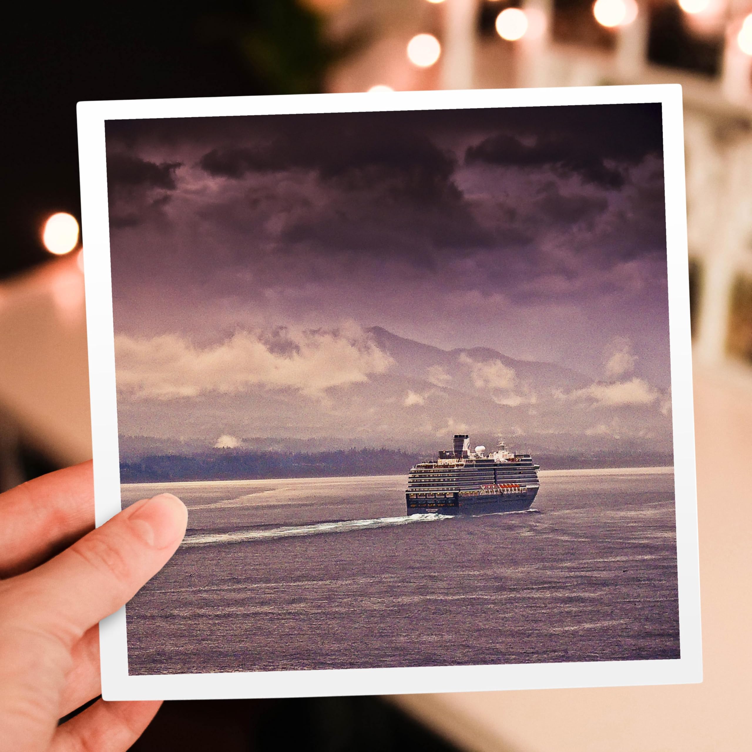 Alaska Cruise Ship Travel Greeting Card - Stunning Photography for Travel Enthusiasts - Perfect for Birthdays, Anniversaries & Holiday Wishes
