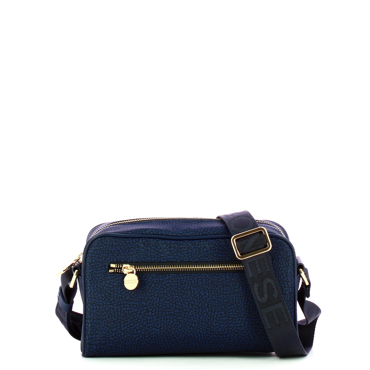 Borbonese Small Recycled Nylon Blue Camera Bag 934115I15 - Compact DSLR/SLR Camera Case for Travel & Everyday Use