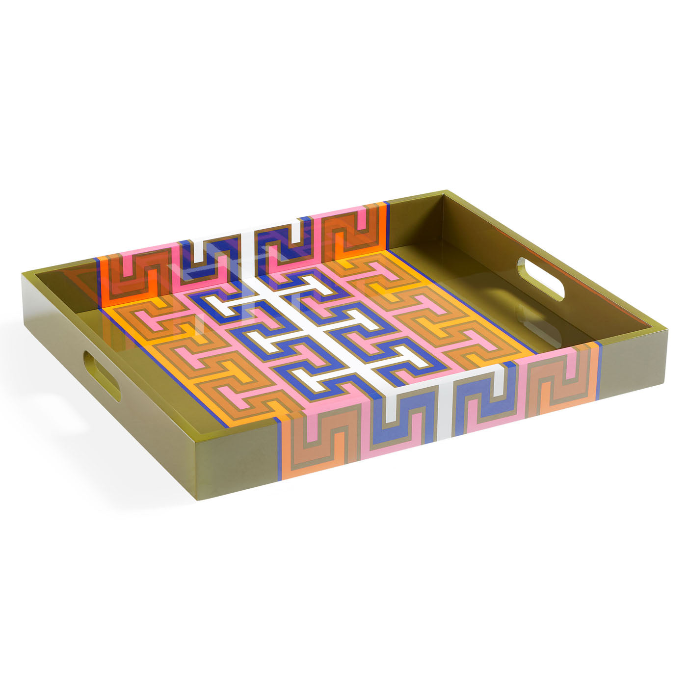 Elegant Madrid Lacquer Tray - Handcrafted Decorative Serving Tray for Coffee Table, Vanity & Home Decor - Perfect for Entertaining, Jewelry Display & Bathroom Organization