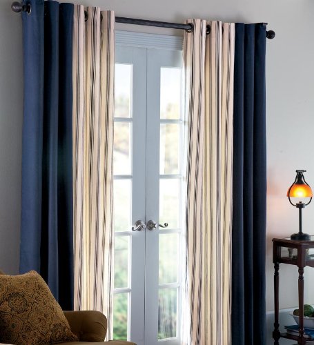 Thermalogic Energy Efficient Insulated Thermal Blackout Curtains 160x84 Inches - Double Wide Solid Tab Top Window Drapes in Khaki for Living Room, Bedroom & Home Theater Noise Reduction