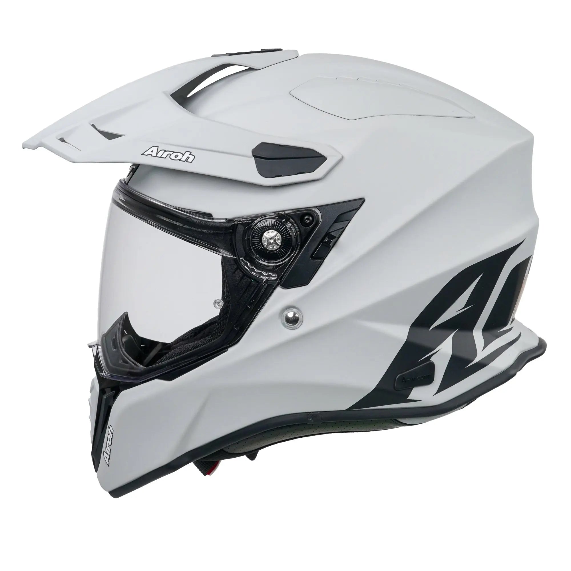 Airoh Commander Adventure Motorcycle Helmet - Matt Concrete Grey - Durable & Lightweight for Off-Road Riding & Adventure Tours