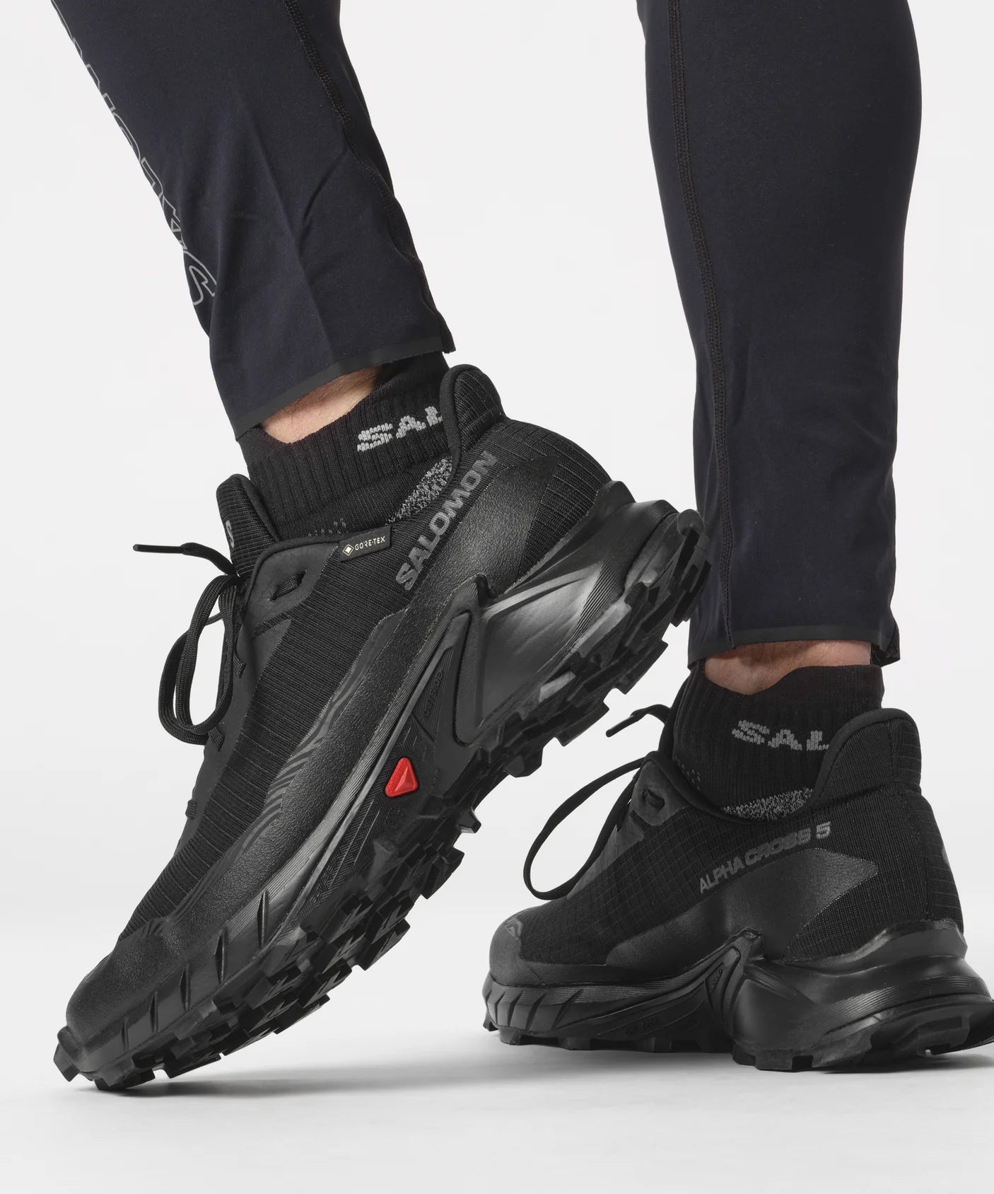 Alphacross 5 Gore-Tex Men's Waterproof Hiking Boots - Lightweight & Durable for Outdoor Adventures, Trail Running, and Mountain Climbing