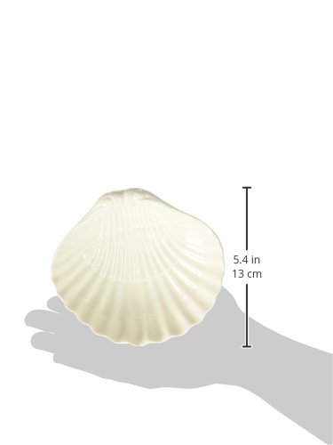 Abbott Collection White Shell Soap Dish - Elegant Bathroom Organizer for Sink Countertop, Perfect for Luxury Hotels, Spas & Home Decor