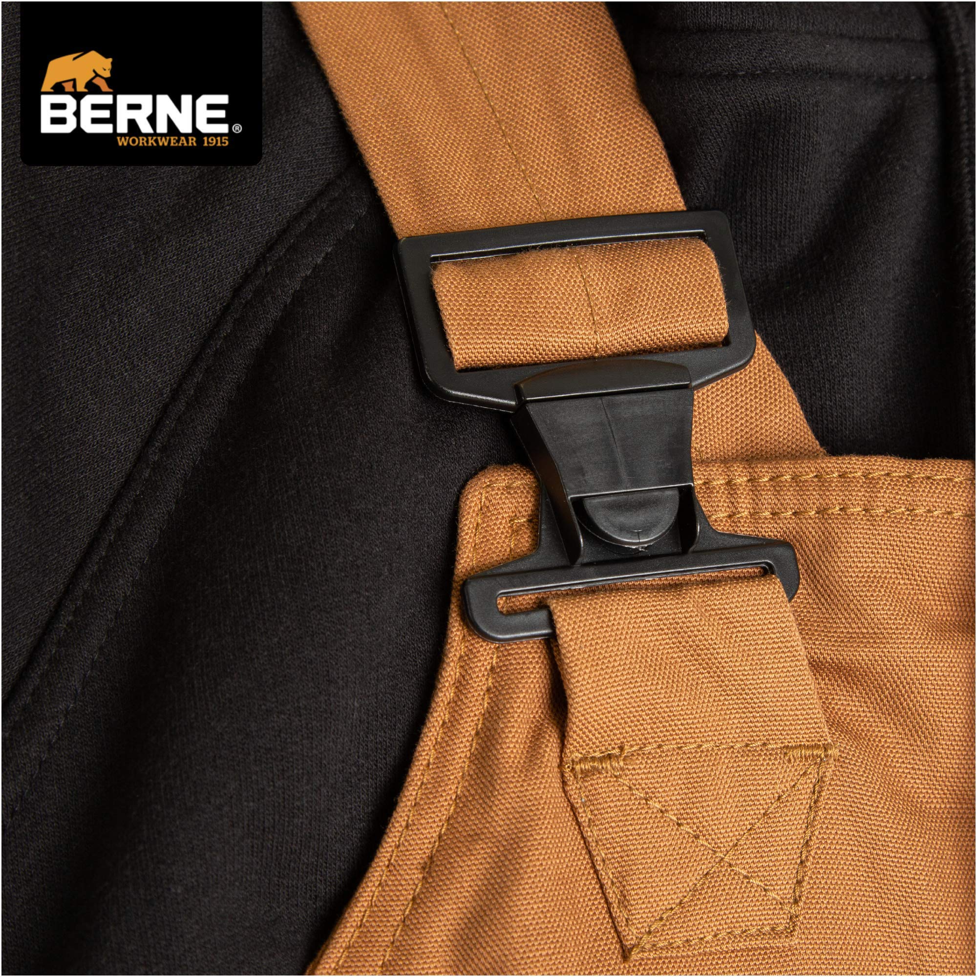 Berne Men's Flame Resistant (FR) Deluxe Bib Overalls - Durable Workwear for Construction, Farming & Outdoor Jobs