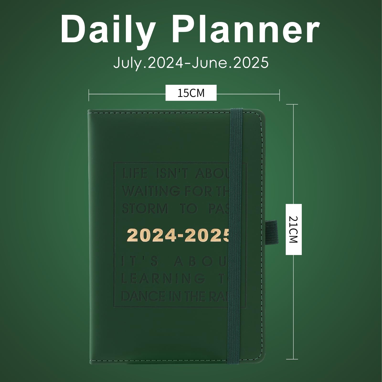 Holderzwu 2024-2025 Academic Planner - Daily Diary & Productivity Journal with Gratitude Prompts (July 2024-June 2025) | Perfect for Students, Professionals & Goal Tracking | Day-to-Page Design for Effective Time Management