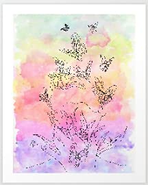 Abstract Woman With Butterfly