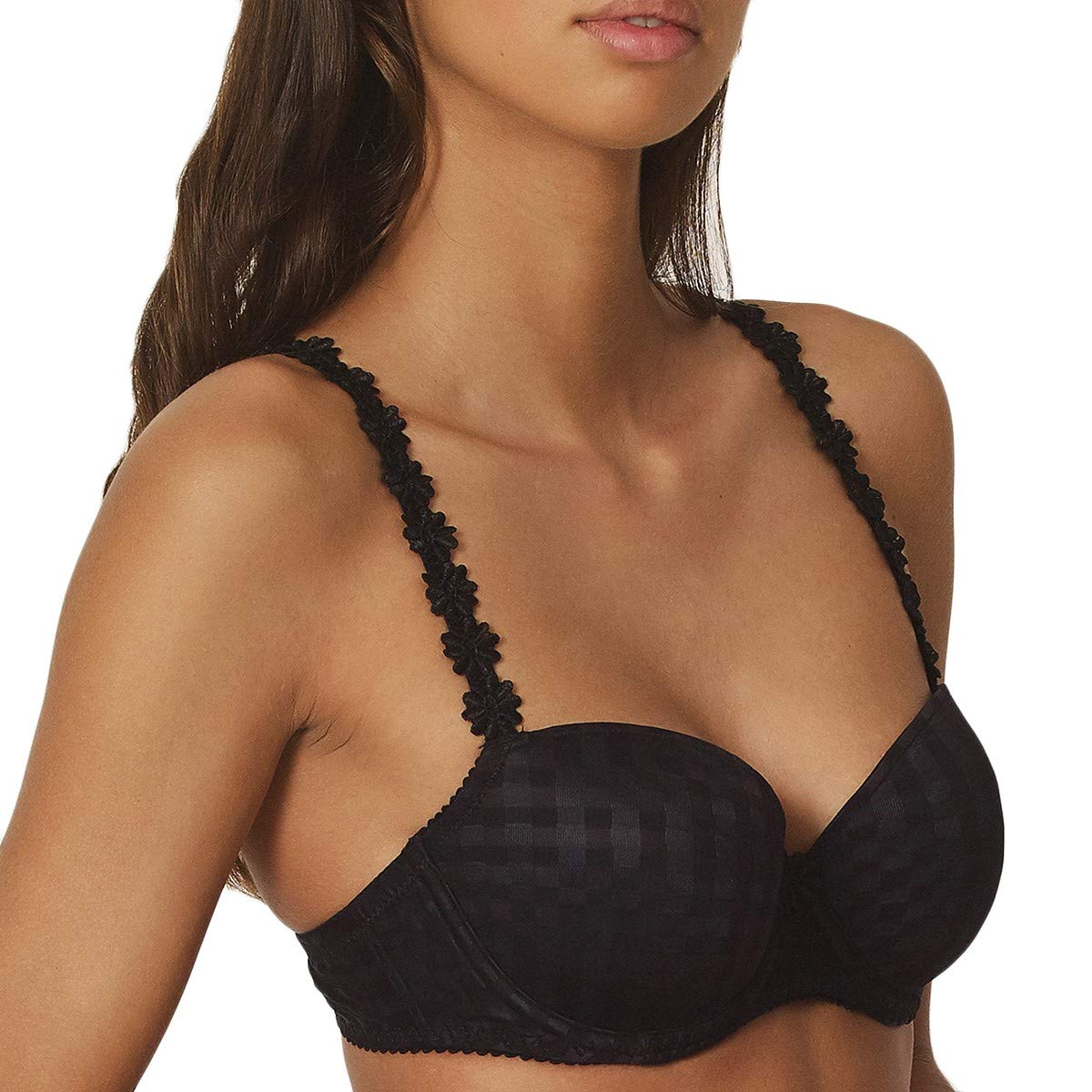 Marie Jo Avero Balcony Bra 34C Black - Comfortable Lace Underwire Bra for Women, Perfect for Everyday Wear and Special Occasions