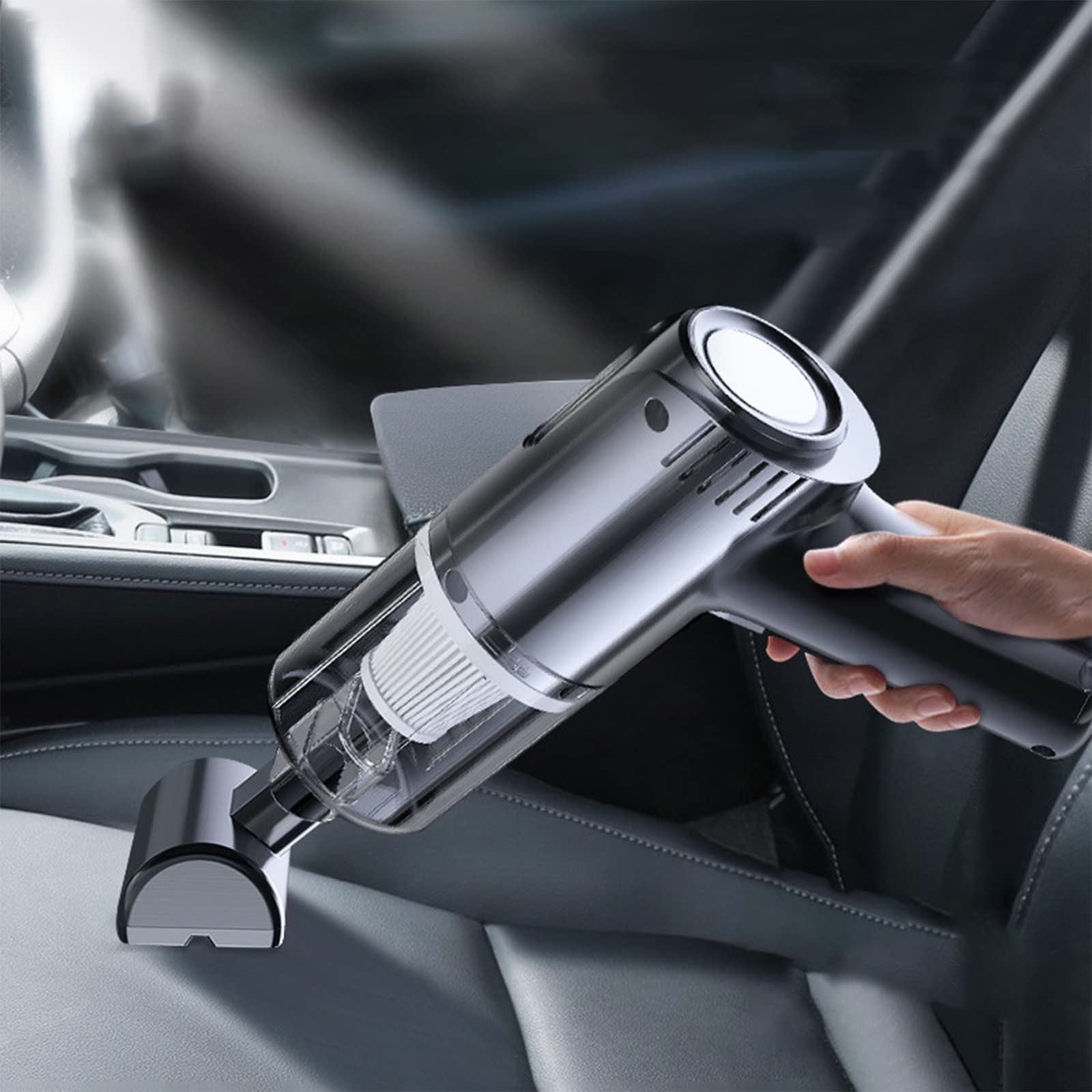 Handheld Vacuum Cleaner 9000Pa, Cordless Car Vacuum for Home & Auto Cleaning (Black) - USB Rechargeable & Portable