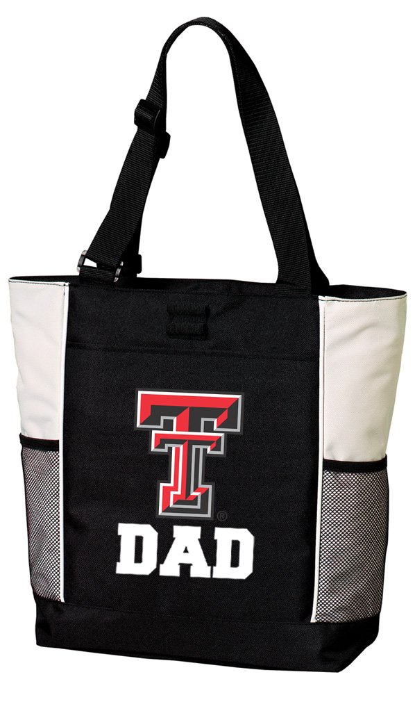 Texas Tech Dad Tote Bag - Durable Canvas Grocery Shopping Bag for Men - Perfect for Beach, Pool, Travel & College Game Day Essentials