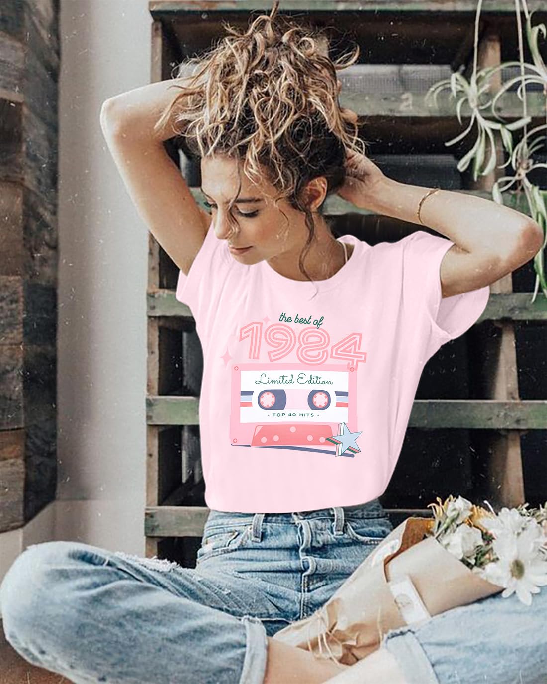 1984 Vintage 40th Birthday Tshirt for Women - Retro 1984 Themed Birthday Gift Tee - Perfect for 40th Birthday Parties & Celebrations