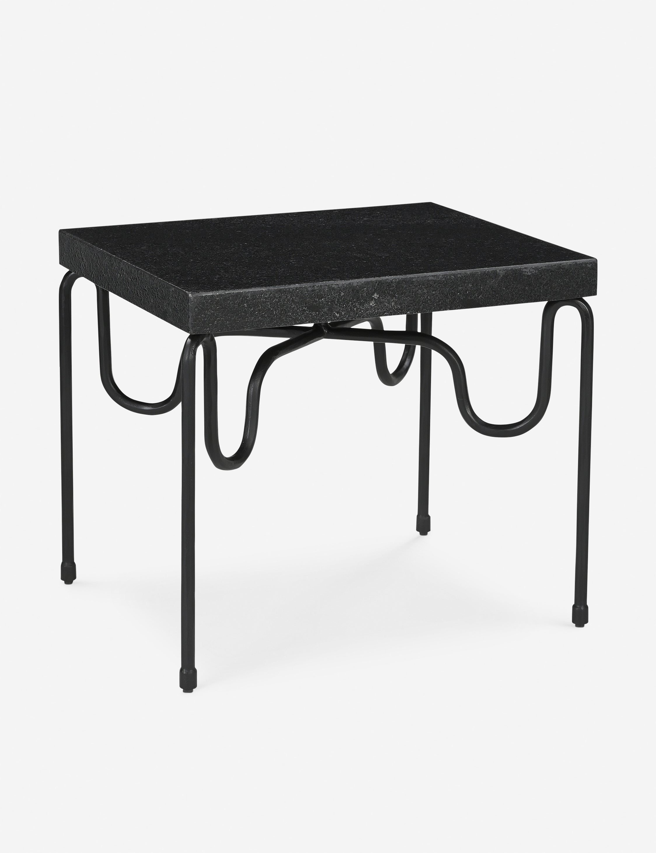 Gillian Segal Getty Side Table for Moe's - Modern End Table with Storage Shelf - Perfect for Living Room, Bedroom or Office Decor