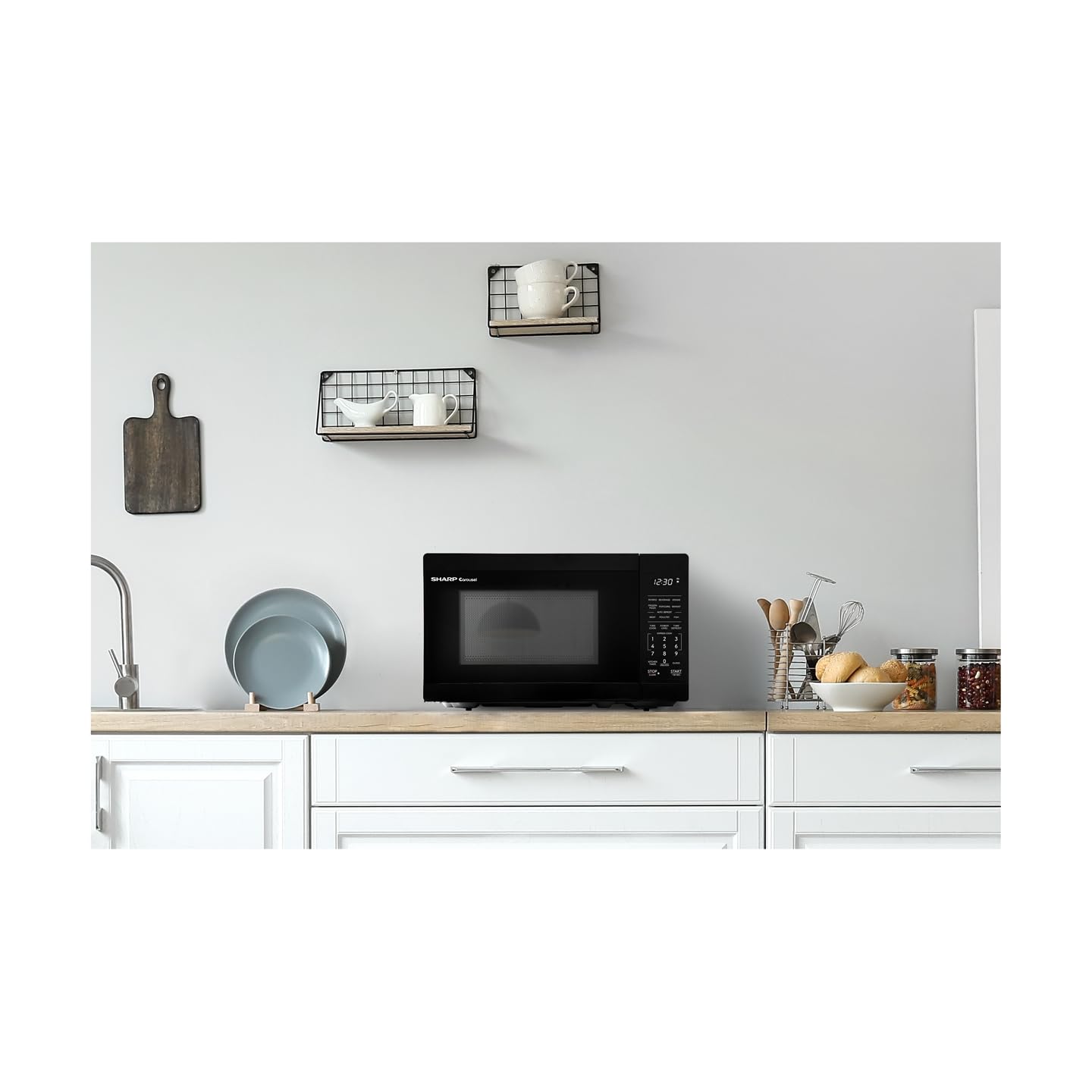 SHARP SMC0760KB 0.7 CuFt Compact Microwave Oven with Removable 10